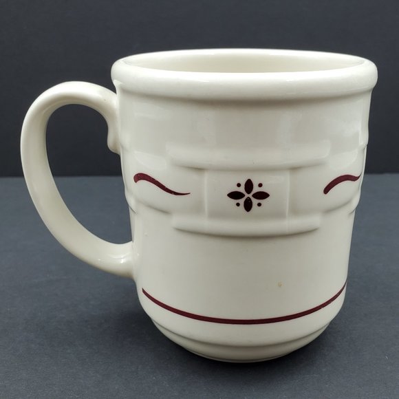 Longaberger Pottery Woven Traditions Paprika Red Coffee Mugs - Picture 5 of 8